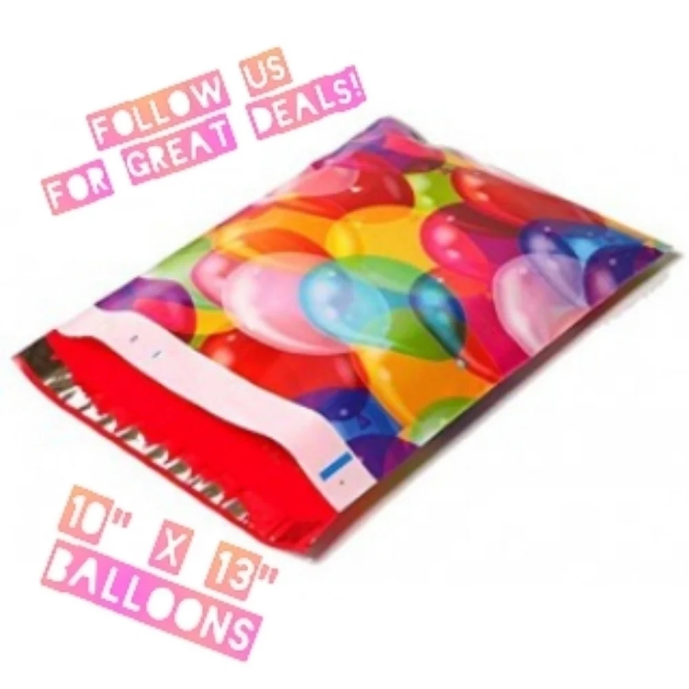 50 Balloons Poly Mailers 10x13